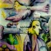 Marion Lucka: Atlantis, Aquarell, 60 x 80 cm (1993)