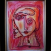 Marion Lucka: Aquarell " pink" 20 x 30 cm (2017) sold