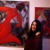 Marion Lucka: "Rote Bildergeschichten" im Modewerk-Viania Dessous zur Kunstnacht 2017