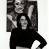Marion Lucka: Ausstellung in derRechtsanwaltskanzlei Schlockermann, Marktredwitz 1996 mit der Beobachterin
