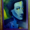 Marion Lucka: Frau mit Gelbblick, Öl, 30 x 40 cm (1993)