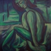 Marion Lucka: Niedergeschlagene, Öl, 40 x 50 cm (1996)