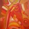 Marion Lucka: Sanfter Engel, Öl, 90 x 130 cm (2000)