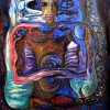 Marion Lucka: Selbstbild, Öl, 50 x 60 cm (1995)