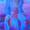 Marion Lucka: Trauerengel, Öl, 100 x 120 cm (2000)