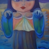 Marion Lucka: Ölgemälde "Zauberengel" 60 x 80 cm (2007)