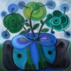 Ölgemälde " Andere Juniblumen" 100 x 100 cm (Juni 2022)
