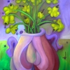 Marion Lucka: Stilleben mit gelben Blüten, Öl, 60 x 80 cm (2013)