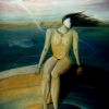 Marion Lucka: Karussell, Öl, 30 x 40 cm ( 1990)