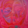 Marion Lucka: Seelengesicht, Öl, 100 x 100 cm (1997)