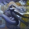 Marion Lucka: Düster, Öl, 50 x 70 cm (1998)
