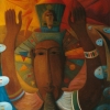 Marion Lucka: Ölgemälde "Gruß" 130 x 150 cm (1999)