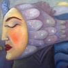 Marion Lucka: Hoffnungsfisch, Öl, 20 x 30 cm (2013)