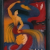 Marion Lucka: Ölgemälde "Kampf mit der Schlange" 60 x 80 cm (1992)