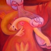 Marion Lucka: Mutter und Kind, Öl, 40 x 50 cm (2008)
