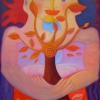 Marion Lucka: Zusammen, Öl, 60 x 80 cm (2004)