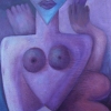 Marion Lucka: Fischfrau, Öl, 70 x 90 cm (2000)