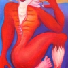 Marion Lucka: Gespalten, 50 x 70 cm (2005)