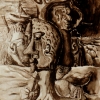 Marion Lucka: Aquarell "Oktober" 10 x 20 cm (1988)