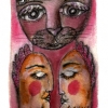 Marion Lucka: Aquarell, Dezemberkatze (2016)