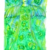 Marion Lucka: Aquarell "Engel im Grünen" 10 x 15 cm (2015)