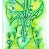 Marion Lucka: Aquarell " Harmoniebaum" 12 x16 cm (2018)