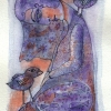 Marion Lucka: Gebet, Tusche/Aquarell (2015) sold