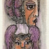 Aquarell " Engel und Katze" (2018)