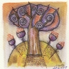 Aquarell " Junibaum" 10 x 10 cm (2018)