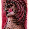 Marion Lucka: Aquarell "Roter Frühlingsschnee1" (2017)