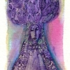 Marion Lucka: Lilabaumengel, Aquarell, (2015)