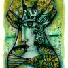 Marion Lucka: Aquarell "Maibaum" (2016)