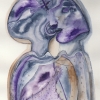Marion Lucka: Aquarell "Kuss" 20 x 30 cm (2013)