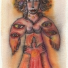 Marion Lucka: Aquarell "Sonntagsengel" 10 x 20 cm (2017)