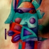 Marion Lucka: Schweigen,Aquarell (1992)