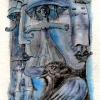 Marion Lucka: Winterblau, Aquarell (2016)