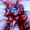 Marion Lucka: Wut, Aquarell, 30 x 50 cm (1986)