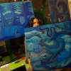 "Blaumachen" bei Augenoptik Schmidt zur 19. Kunstnacht 2019