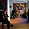 Marion Lucka: Ausstellungsaufbau im Kafè Kampschulte Hof (2016)