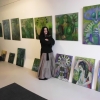 Ausstellungsaufbau zur Kunstnacht 2018 im Factory In "Grüne Farbwelten"