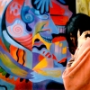 Marion Lucka: Beim Malen in Arzberg (1995)