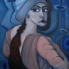 Marion Lucka: Blickende, Öl, 60 x 80 cm (2009)