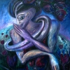 Marion Lucka: Sanftmut, Öl, 80 x 100 cm (1996)