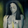 Marion Lucka: Gelber Blick, Öl, 50 x 60 cm (1993)
