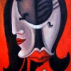 kMarion Lucka: Portrait mit Käfer, Öl, 70 x 90 cm (2001)