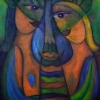 Marion Lucka: Baumfreundinnen, 60 x 80 cm (2003)