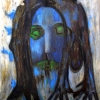 Marion Lucka: Schrecken, Öl,70 x 80 cm (1998)