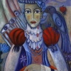 Marion Lucka: Apfeldame, 70 x 80 cm (2015)
