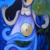 Marion Lucka: Sonnenseite, Öl, 70 x 110 cm (2002)