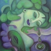 Ölgemälde "Vom Grünplaneten"60 x 80 cm (2023)